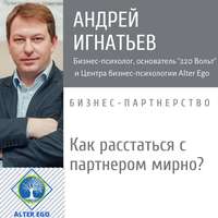 Андрей Игнатьев. Как расстаться с бизнес-партнером мирно и справедливо-медиация