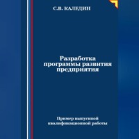 . Разработка программы развития предприятия. Пример выпускной квалификационной работы