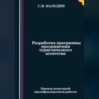 . Разработка программы продвижения туристического агентства