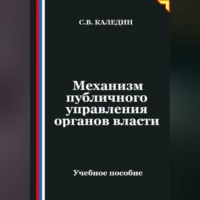 Сергей Каледин. Механизм публичного управления органов власти