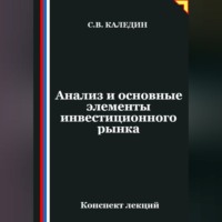 Сергей Каледин. Анализ и основные элементы инвестиционного рынка