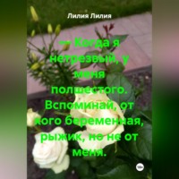Лилия Лилия. — Когда я нетрезвый, у меня полшестого. Вспоминай, от кого беременная, рыжик, но не от меня.